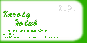 karoly holub business card