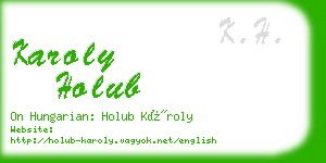 karoly holub business card